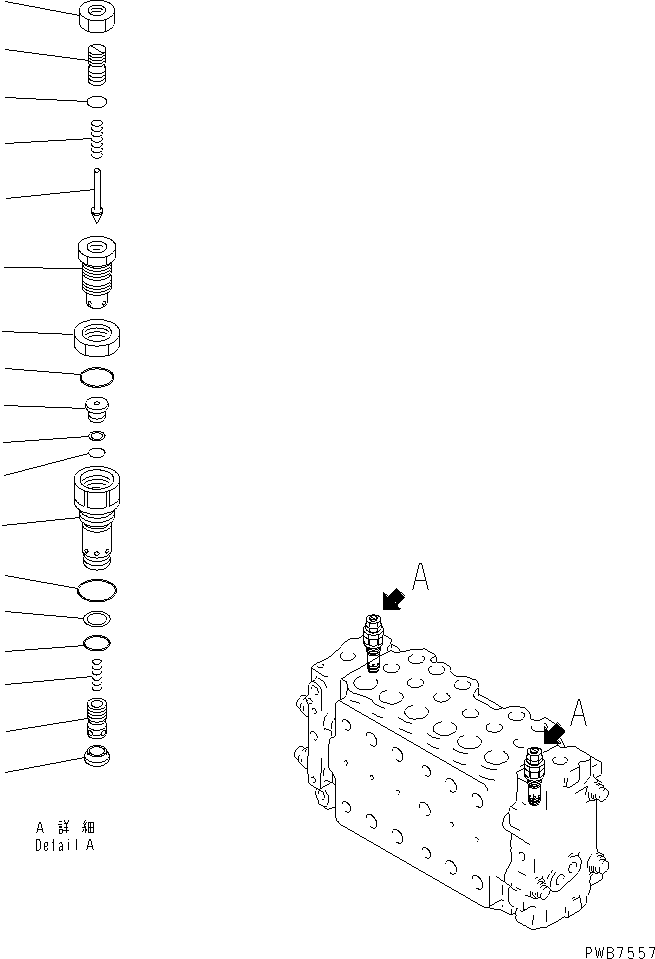 Excavators Komatsu / PC250HD-6Z S/N 10001-UP (Custom Spec.)(pc250hdc) / MAIN VALVE (1-ACTUATOR) (6/12)(480310 : Y1662-06A0)
