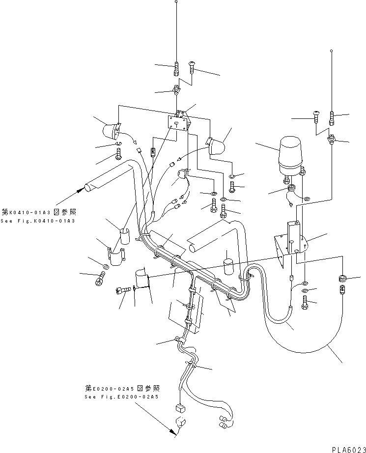 Komatsu parts book diagram for PC25R-1 S/N 1001-UP: ANTENNA AND LAMP (FOR RADIO CONTROL) (FOR CANOPY)