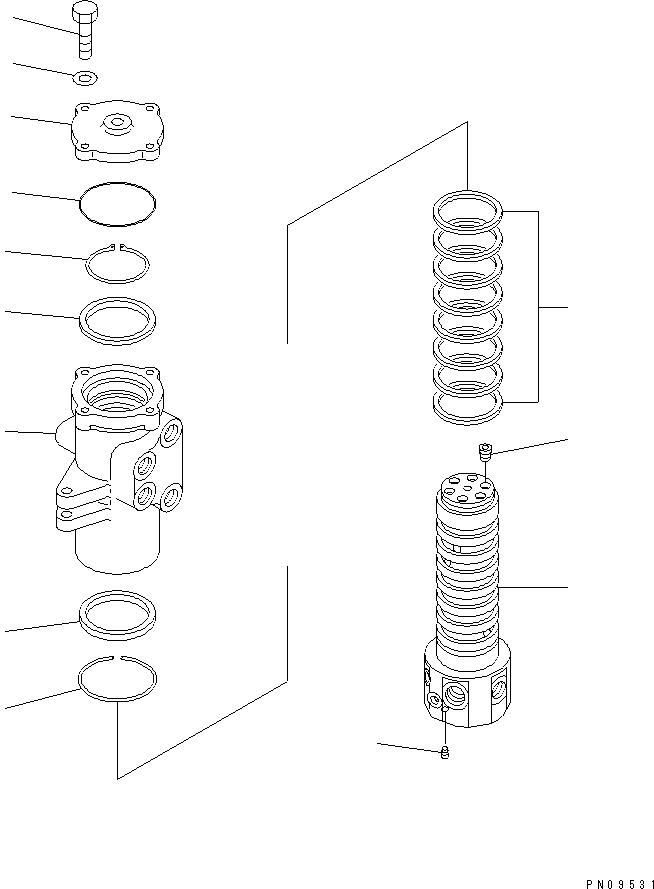 Komatsu parts book diagram for PC25R-1 S/N 1001-UP: SWIVEL JOINT