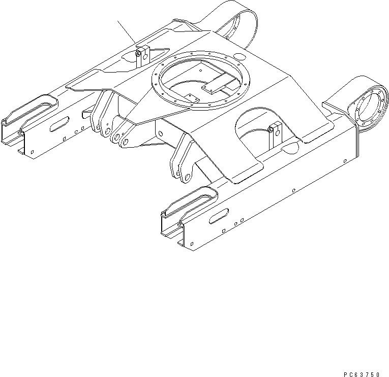 Excavators Komatsu / PC25R-8 S/N 10001-UP(pc25r-8c) / TRACK FRAME (POWER TILT MECHANICAL ANGLE BLADE SPEC.)(330110 : R1100-01A2)
