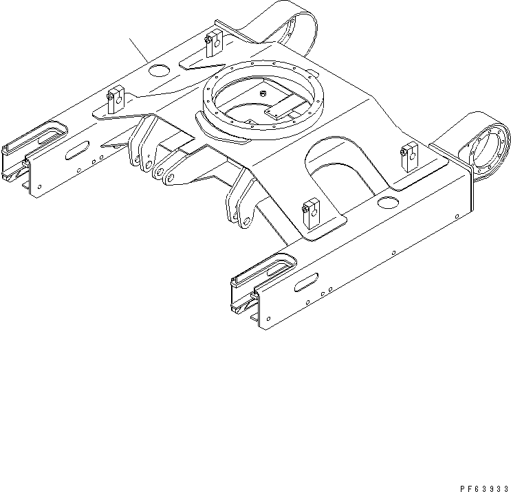 Excavators Komatsu / PC25R-8 S/N 10001-UP(pc25r-8c) / TRACK FRAME (LOTUS ROOT HARVESTING SPEC.)(330120 : R1100-01A3)