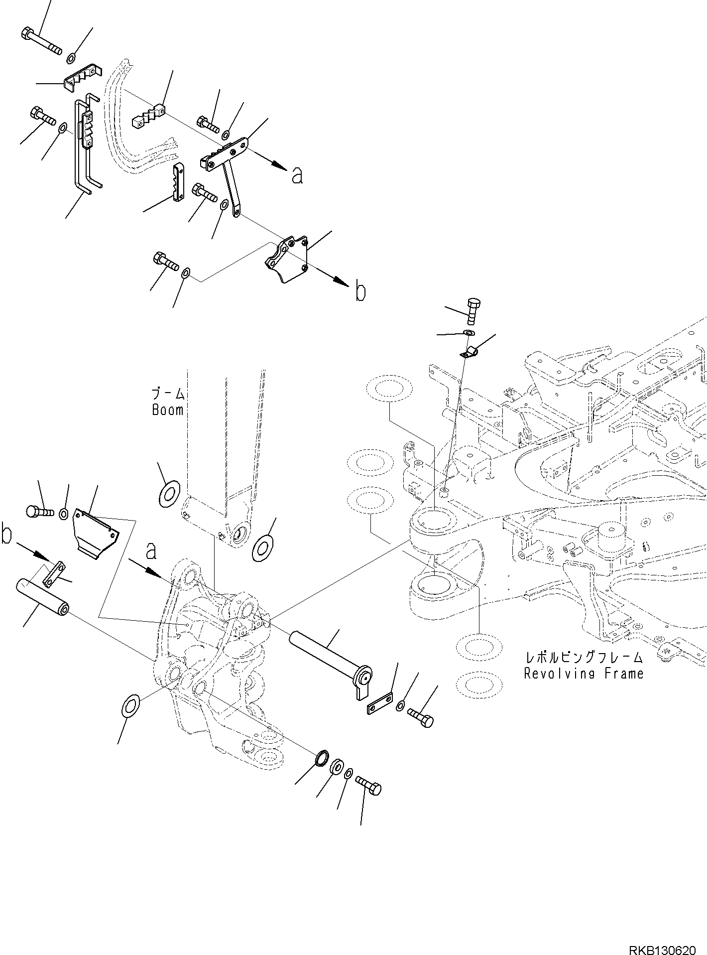 Excavators Komatsu / PC26MR-5 S/N F10001 AND UP(pc26mr-5) / SWING BRACKET, PIN(J1210-002002 : J1210-002002)