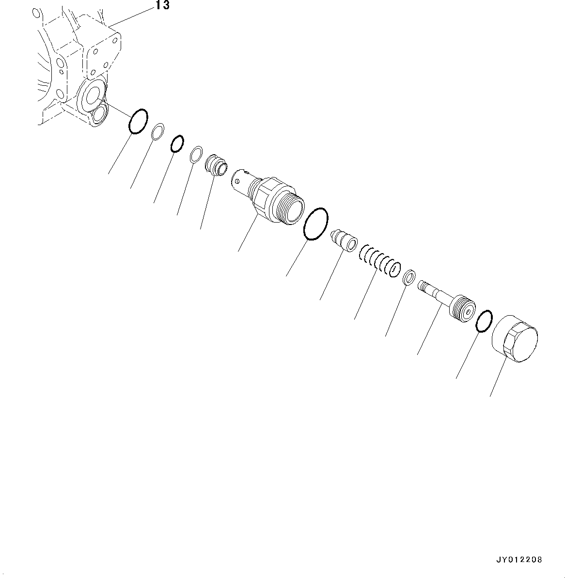 Excavators Komatsu / PC26MR-5 S/N F10001 AND UP(pc26mr-5) / SWING MACHINERY AND MOTOR, INNER PARTS, SWING MOTOR (3/4)(N1200-001003 : N1200-001003)