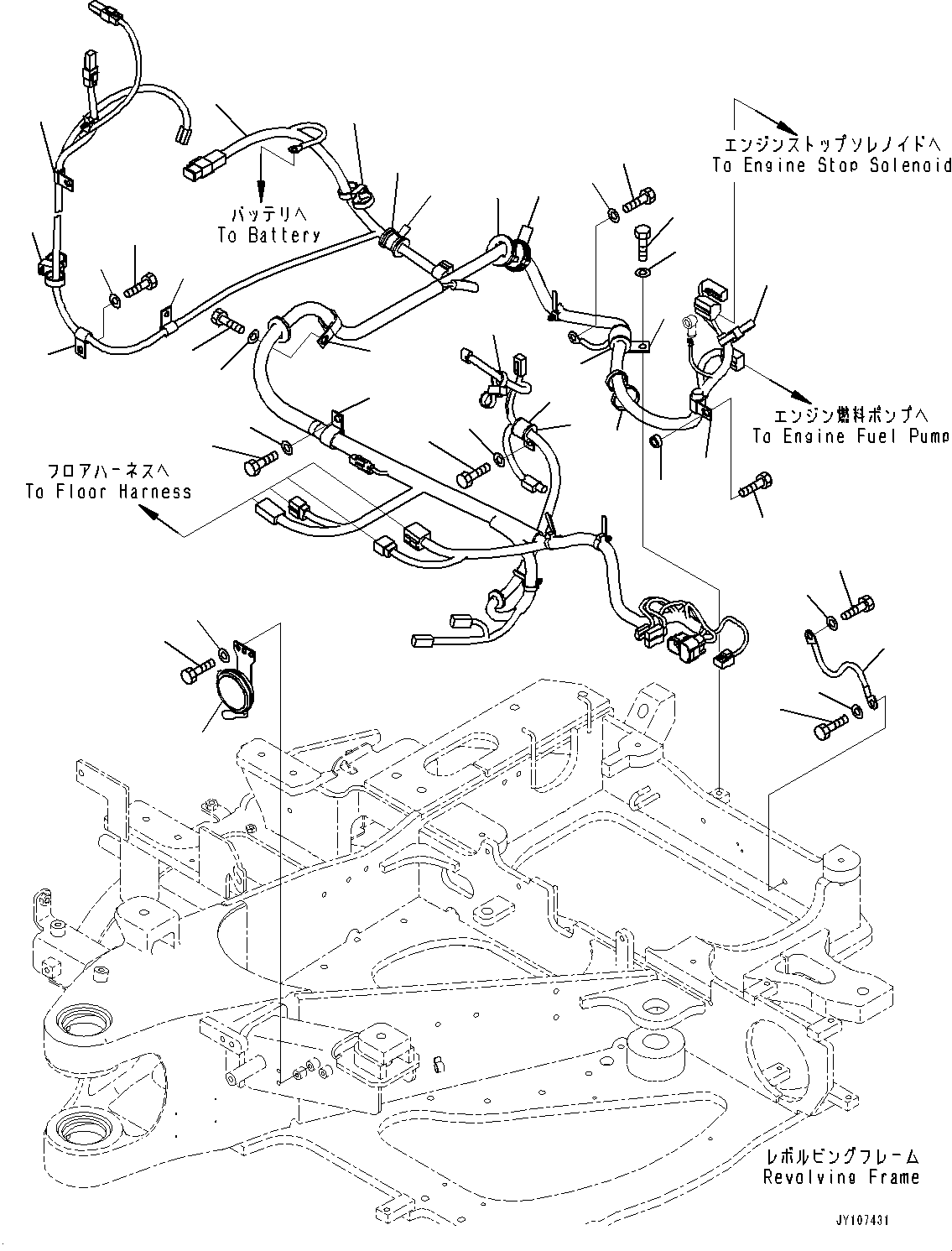 Excavators Komatsu / PC26MR-5 (JPN) S/N 23001 AND UP(pc26mr5j) / MAIN WIRING HARNESS(E0200-001001 : E0200-001001)