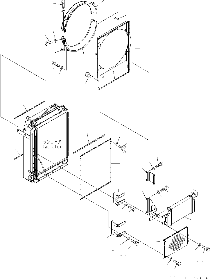 Excavators Komatsu / PC270-7-AG S/N 10001-UP(pc270-7r) / COOLING (AFTER COOLER AND CONDENSER)(#10501-)(060040 : C0100-02A0A)