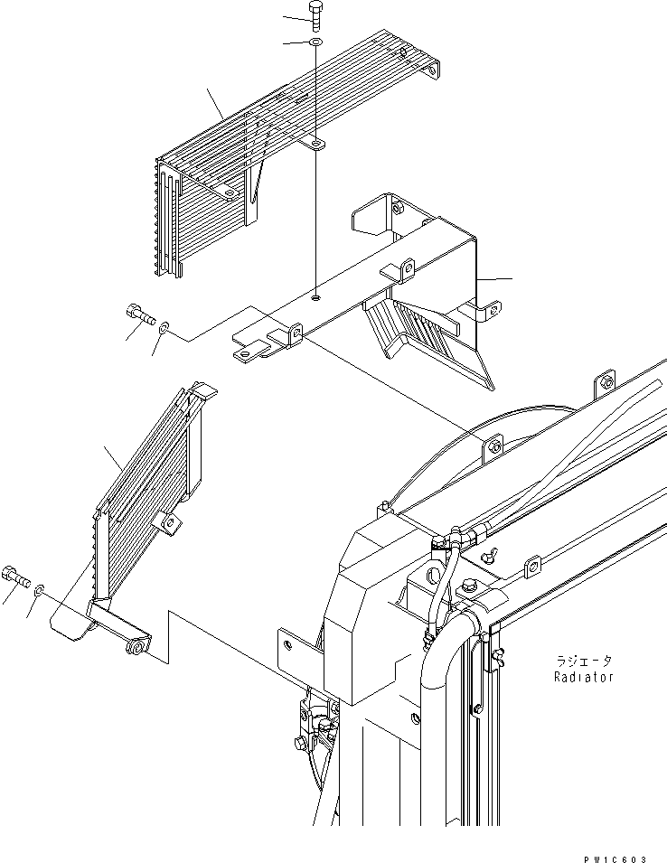 Excavators Komatsu / PC270-7-AG S/N 10001-UP(pc270-7r) / FAN GUARD (WITH AIR CONDITIONER)(060100 : C0310-01A0)
