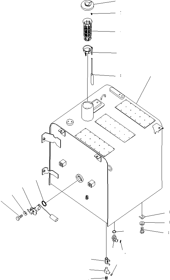 Excavators Komatsu / PC270-8 S/N 20001-UP (TIER 3, Overseas Version)(pc270-8c) / FUEL TANK(#20001-20016)(090010 : D0100-01A0)