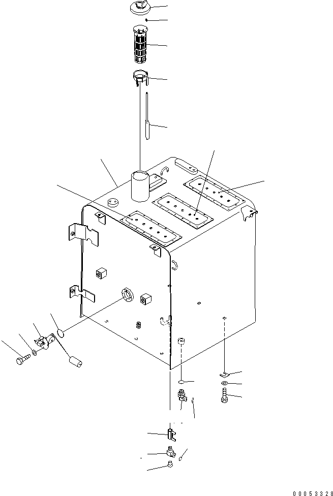 Excavators Komatsu / PC270-8 S/N 20001-UP (TIER 3, Overseas Version)(pc270-8c) / FUEL TANK(#20017-)(090020 : D0100-01A0A)