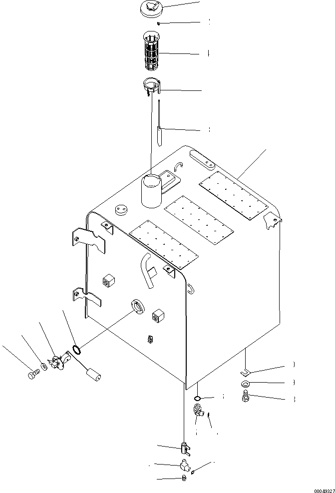 Excavators Komatsu / PC270-8 S/N 20001-UP (TIER 3, Overseas Version)(pc270-8c) / FUEL TANK (FOR FUEL REFILL PUMP)(#20001-20016)(090030 : D0100-01A1)