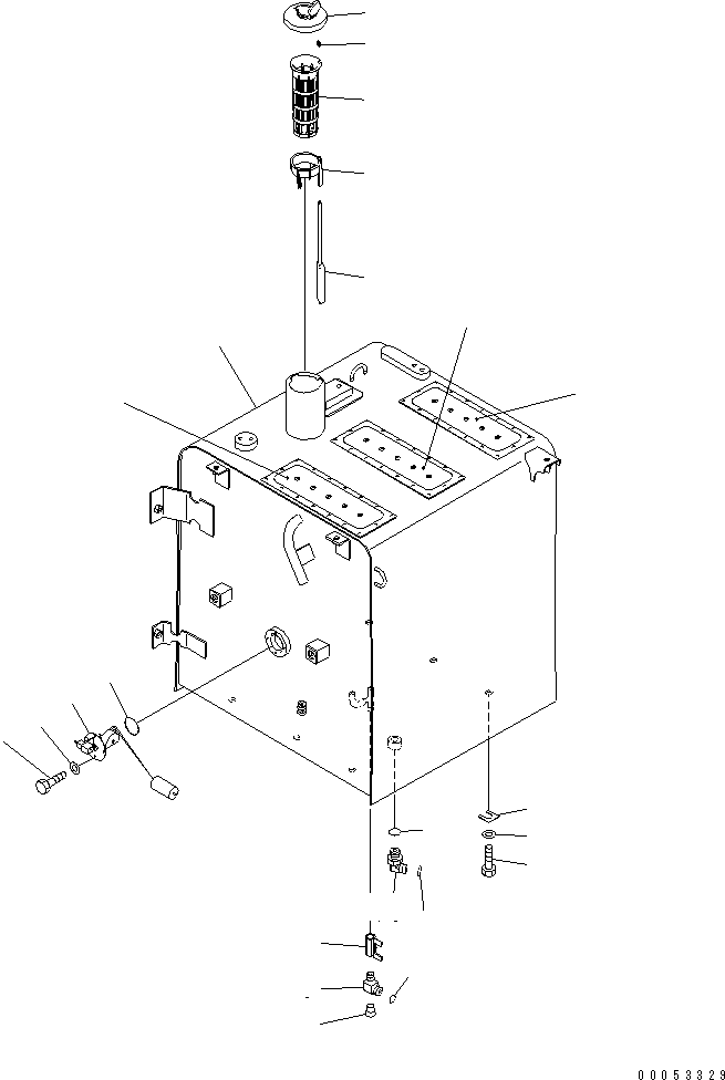 Excavators Komatsu / PC270-8 S/N 20001-UP (TIER 3, Overseas Version)(pc270-8c) / FUEL TANK (FOR FUEL REFILL PUMP)(#20017-)(090040 : D0100-01A1A)