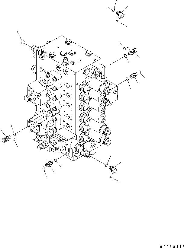Excavators Komatsu / PC270-8 S/N 20001-UP (TIER 3, Overseas Version)(pc270-8c) / MAIN CONTROL VALVE (CONNECTING PARTS) (2/2)(#25001-)(150130 : H0120-02A3)