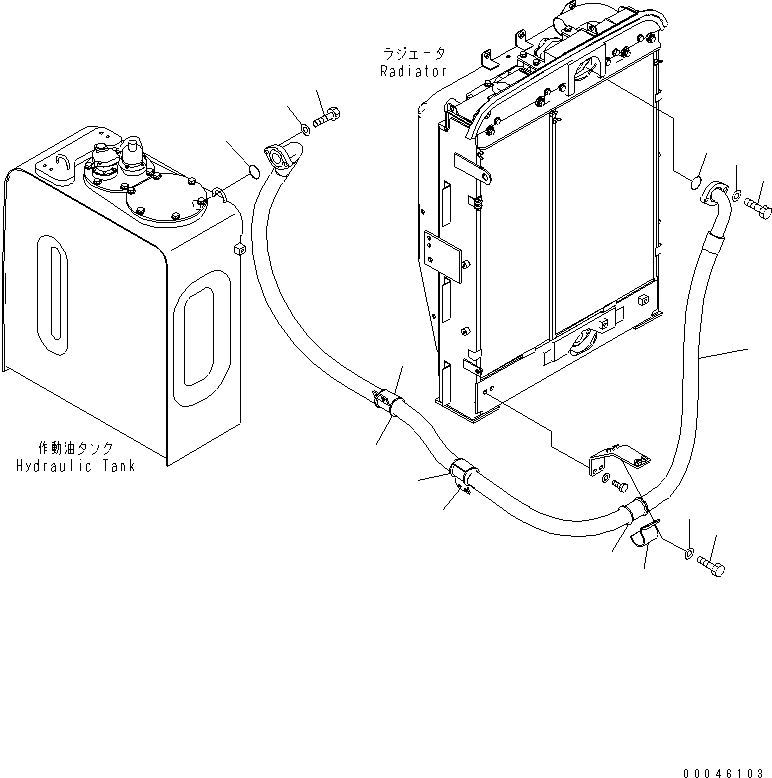 Excavators Komatsu / PC270-8 S/N 20001-UP (TIER 3, Overseas Version)(pc270-8c) / OIL COOLER LINES(150250 : H0320-01A0)