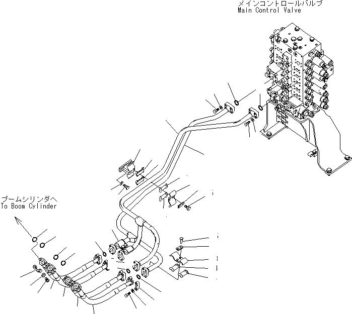 Excavators Komatsu / PC270-8 S/N 20001-UP (TIER 3, Overseas Version)(pc270-8c) / BOOM LINE(150290 : H1210-01A0)