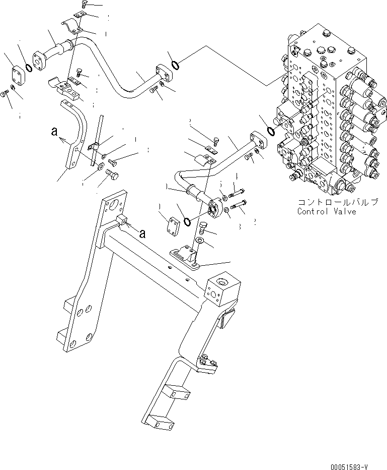 Excavators Komatsu / PC270-8 S/N 20001-UP (TIER 3, Overseas Version)(pc270-8c) / ATTACHIMENT LINE (MAIN LINE ? L.H.) (FOR 2-ACTUATOR)(#25001-)(150480 : H1272-01A0)