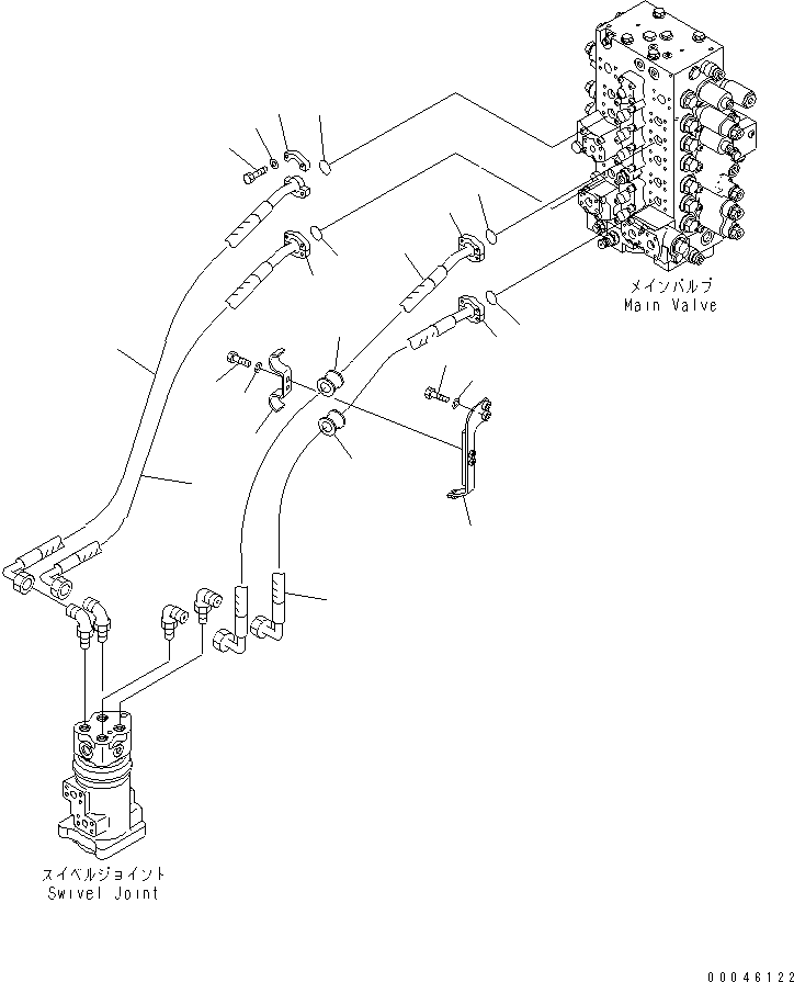 Excavators Komatsu / PC270-8 S/N 20001-UP (TIER 3, Overseas Version)(pc270-8c) / TRAVEL LINES(#20001-25016)(150490 : H1310-01A0)