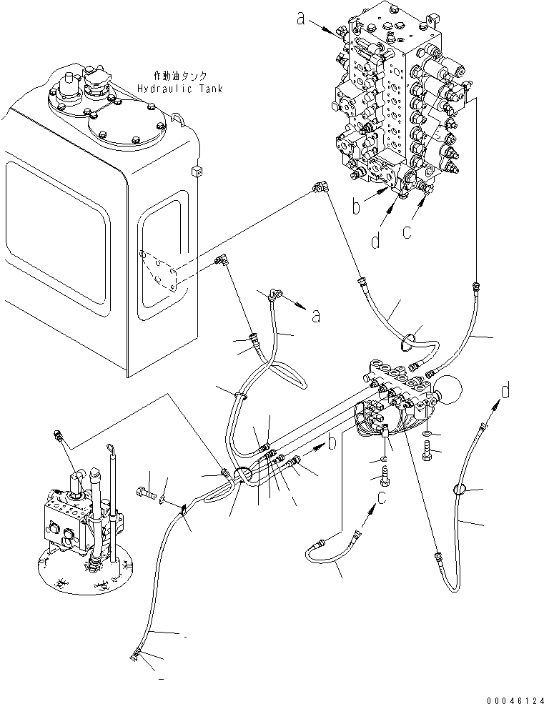 Excavators Komatsu / PC270-8 S/N 20001-UP (TIER 3, Overseas Version)(pc270-8c) / SOLENOID VALVE CIRCUIT (SOLENOID VALVE PIPING)(150560 : H1831-02A0)