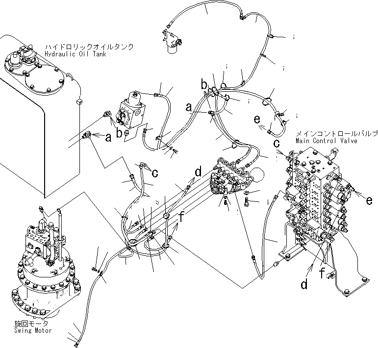Excavators Komatsu / PC270-8 S/N 20001-UP (TIER 3, Overseas Version)(pc270-8c) / SOLENOID VALVE CIRCUIT (SOLENOID VALVE PIPING) (1-ACTUATOR CIRCUIT)(150570 : H1831-02A1)