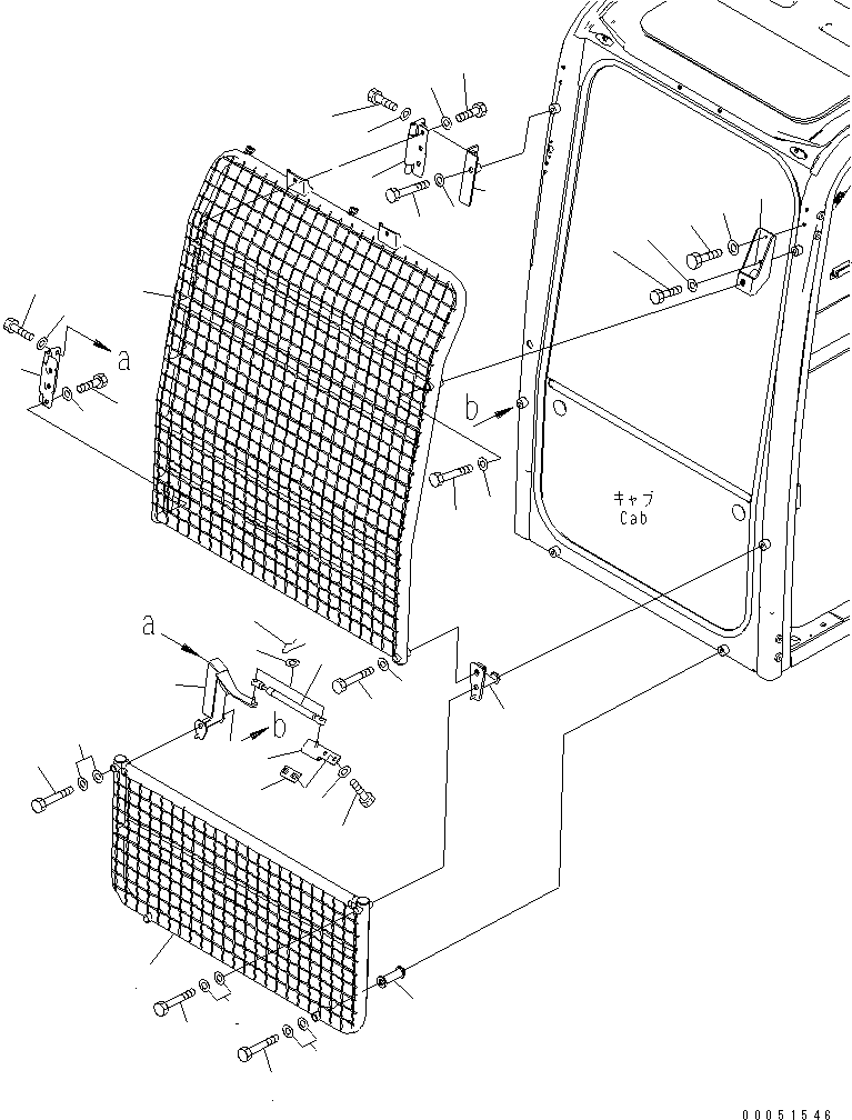 Excavators Komatsu / PC270-8 S/N 20001-UP (TIER 3, Overseas Version)(pc270-8c) / FRONT FULL GUARD(210100 : K0230-01A2)