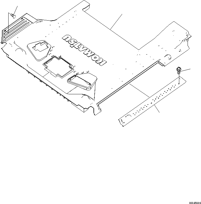 Excavators Komatsu / PC270-8 S/N 20001-UP (TIER 3, Overseas Version)(pc270-8c) / FLOOR MAT (1-ACTUATOR CIRCUIT)(#20001-25010)(210130 : K0310-01A1)