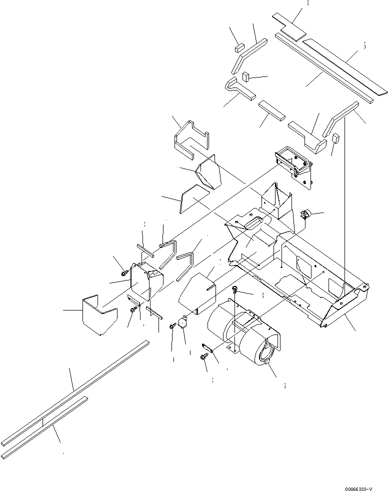 Excavators Komatsu / PC270-8 S/N 20001-UP (TIER 3, Overseas Version)(pc270-8c) / AIR CONDITIONER (BLOWER AND DUCT) (LARGE AIR FLOW TYPE)(#25060-25060)(210210 : K0700-02A2A)