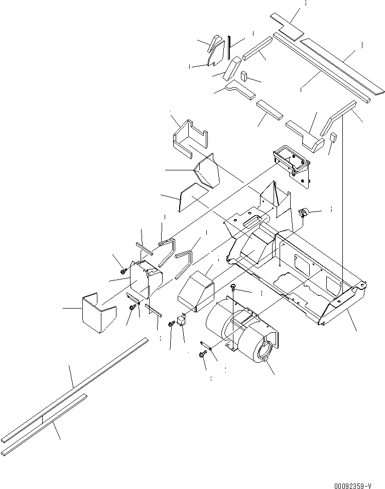 Excavators Komatsu / PC270-8 S/N 20001-UP (TIER 3, Overseas Version)(pc270-8c) / AIR CONDITIONER (BLOWER AND DUCT) (LARGE AIR FLOW TYPE)(#25060-)(210220 : K0700-02A2B)