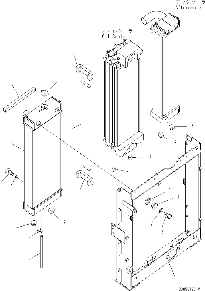Excavators Komatsu / PC270LC-8-W1 S/N 20001-UP(pc270lcc) / COOLING SYSTEM (RADIATOR)(060010 : C0100-01A0)