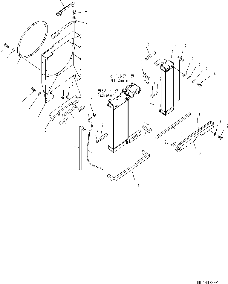 Excavators Komatsu / PC270LC-8-W1 S/N 20001-UP(pc270lcc) / COOLING SYSTEM (SHROUD AND AFTER COOLER)(060030 : C0100-03A0)