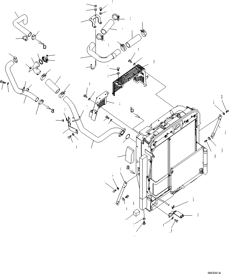 Excavators Komatsu / PC270LC-8-W1 S/N 20001-UP(pc270lcc) / COOLING SYSTEM (FAN GUARD AND AFTER COOLER PIPING) (SANDY AND DUSTY SPEC.)(060070 : C0100-05A2)