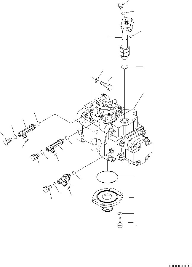 Komatsu parts book diagram for PC27MR-2-B S/N 15001-UP: MAIN PUMP (CONNECTING PARTS)