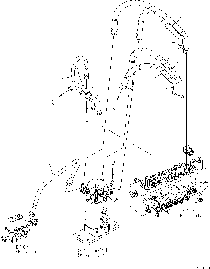 Komatsu parts book diagram for PC27MR-2-B S/N 15001-UP: ACTUATOR LINE (TRAVEL AND BLADE)