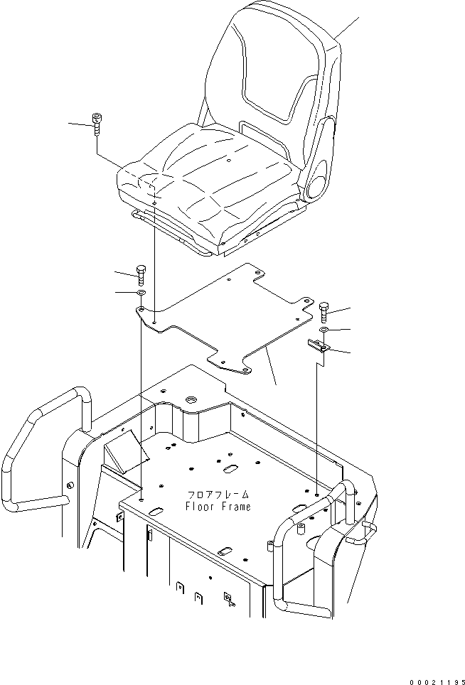 Komatsu parts book diagram for PC27MR-2-B S/N 15001-UP: OPERATOR'S SEAT (FOR JAPAN)