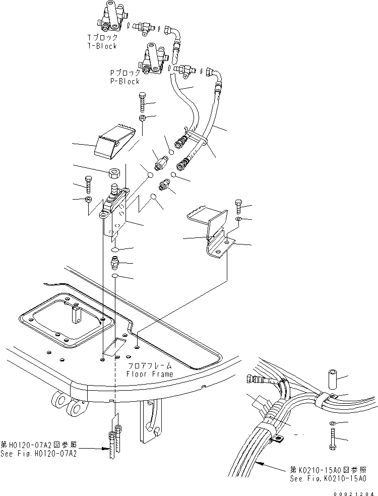 Komatsu parts book diagram for PC27MR-2-B S/N 15001-UP: OPERATOR'S CAB (ATTACHMENT CONTROL) (1 ATT.)