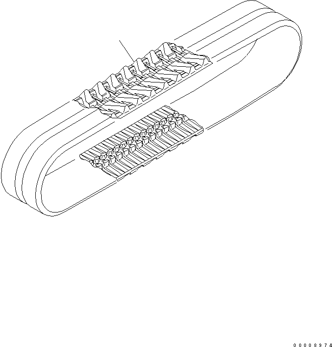 Komatsu parts book diagram for PC27MR-2-B S/N 15001-UP: TRACK SHOE (RUBBER)
