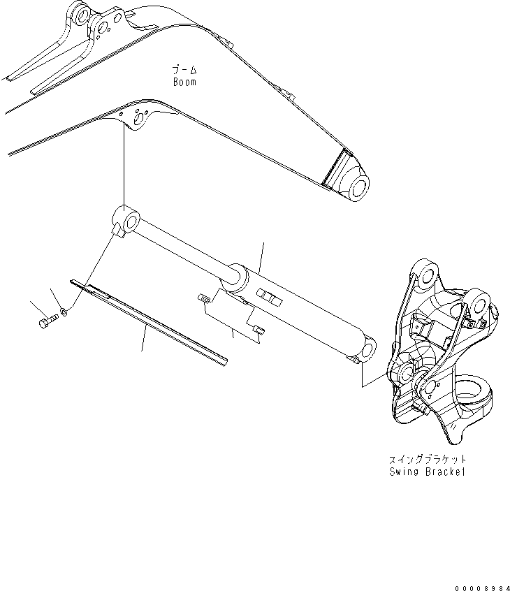 Komatsu parts book diagram for PC27MR-2-B S/N 15001-UP: BOOM CYLINDER AND COVER