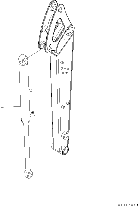 Komatsu parts book diagram for PC27MR-2-B S/N 15001-UP: BUCKET CYLINDER