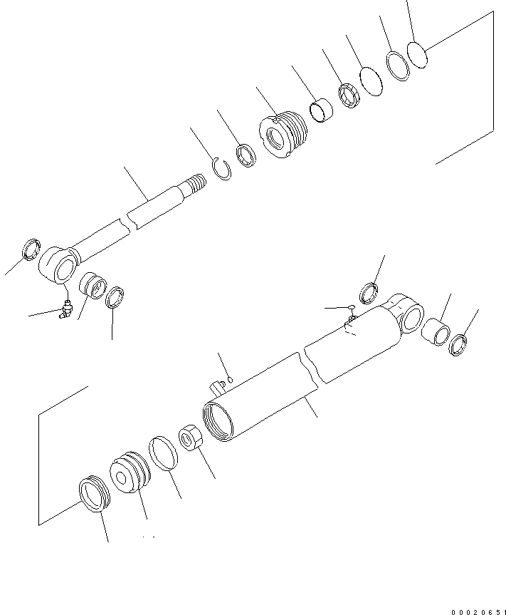 Komatsu parts book diagram for PC27MR-2-B S/N 15001-UP: BOOM SWING CYLINDER