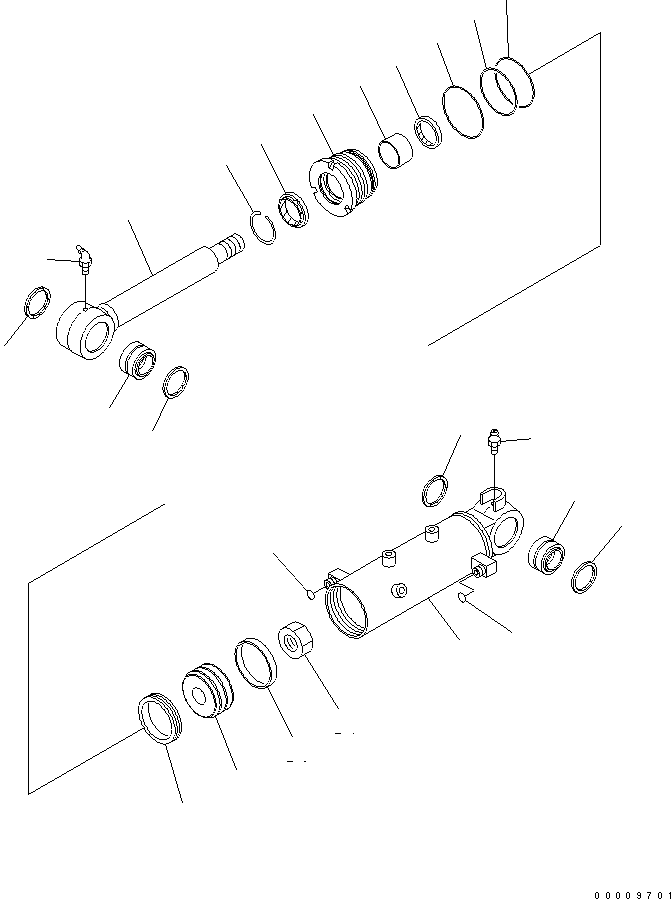 Komatsu parts book diagram for PC27MR-2-B S/N 15001-UP: BLADE LIFT CYLINDER