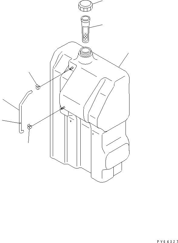 Excavators Komatsu / PC27MRX-1 S/N 10001-UP(pc27mrxc) / FUEL TANK(090010 : D0100-01A0)