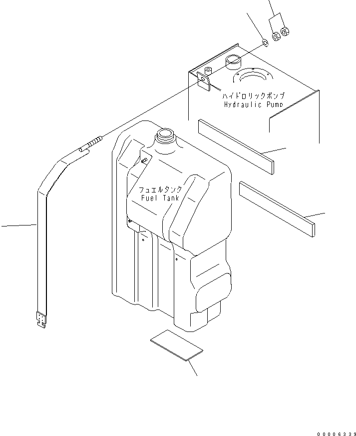 Excavators Komatsu / PC27MRX-1 S/N 10001-UP(pc27mrxc) / FUEL TANK MOUNTING PARTS(#10675-)(090030 : D0100-02A0A)