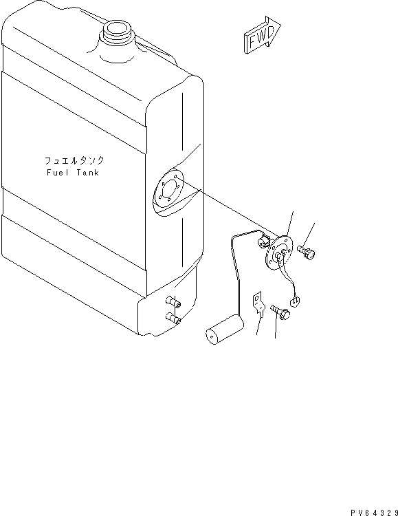 Excavators Komatsu / PC27MRX-1 S/N 10001-UP(pc27mrxc) / FUEL GAUGE(090040 : D0100-03A0)