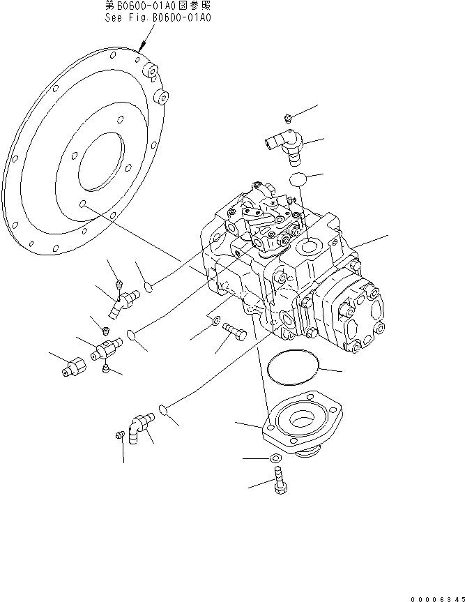 Excavators Komatsu / PC27MRX-1 S/N 10001-UP(pc27mrxc) / MAIN PUMP AND RELATED PARTS(#10951-)(150050 : H0210-01A0A)