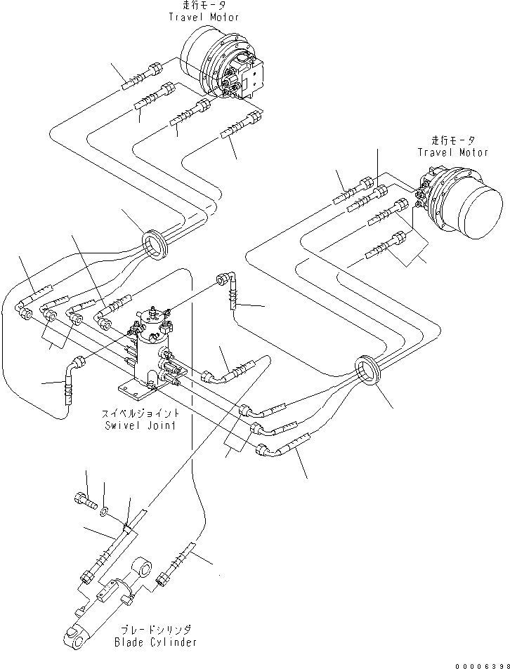Excavators Komatsu / PC27MRX-1 S/N 10001-UP(pc27mrxc) / LOWER PIPING(#10639-)(300020 : P1110-01A0A)