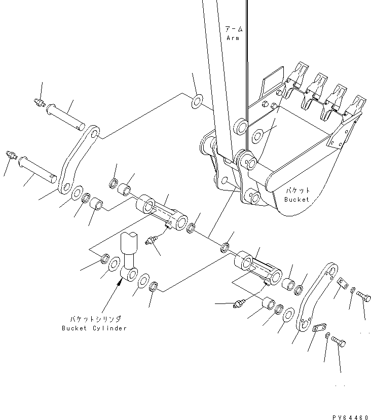 Excavators Komatsu / PC27MRX-1 S/N 10001-UP(pc27mrxc) / BUCKET LINK(360230 : T1230-01A0)
