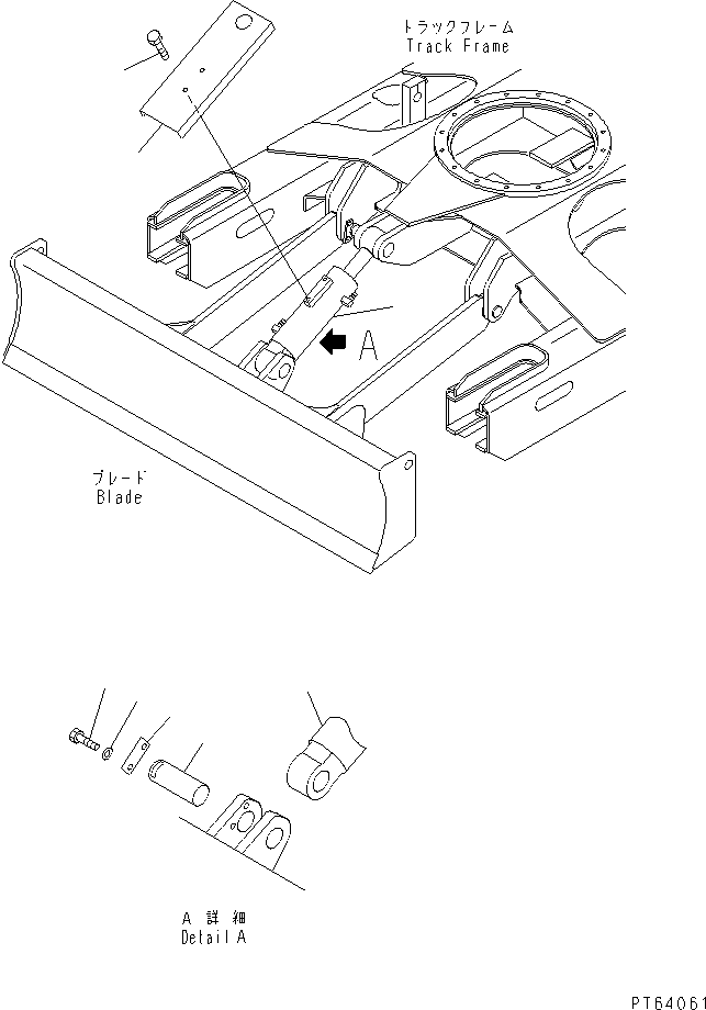 Excavators Komatsu / PC27MRX-1 S/N 10001-UP(pc27mrxc) / BLADE LIFT CYLINDER AND COVER(360520 : T1720-01A0)