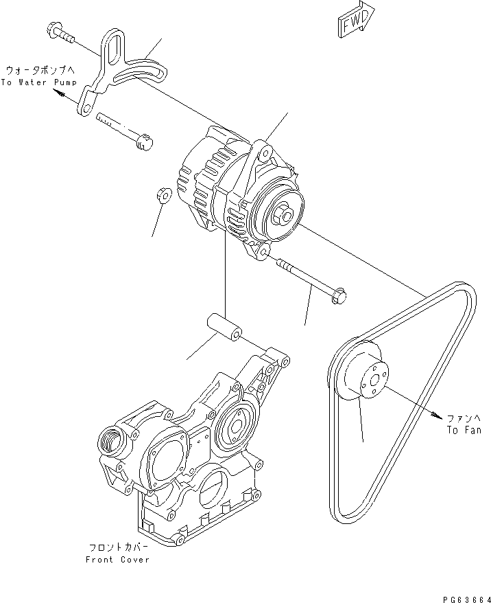 Excavators Komatsu / PC27R-8 S/N 10001-UP(pc27r-8c) / ALTERNATOR AND RELATED PARTS (WITH AIR CONDITIONER)(030030 : A6010-01A0)