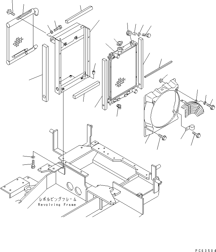 Excavators Komatsu / PC27R-8 S/N 10001-UP(pc27r-8c) / RADIATOR(060010 : C0100-01A0)