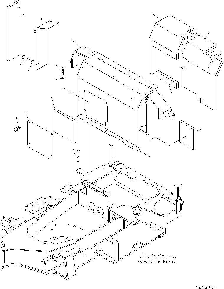Excavators Komatsu / PC27R-8 S/N 10001-UP(pc27r-8c) / ENGINE HOOD (1/4)(240010 : M1110-01A0)