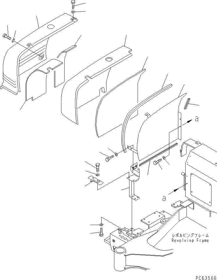 Excavators Komatsu / PC27R-8 S/N 10001-UP(pc27r-8c) / SIDE COVER (R.H.)(240050 : M1140-01A0)