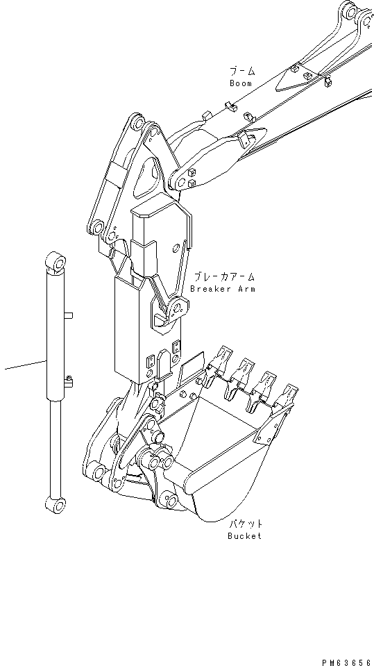 Excavators Komatsu / PC27R-8 S/N 10001-UP(pc27r-8c) / BUCKET CYLINDER (QUICK BREAKER ARM SPEC.)(360220 : T1220-01A1)