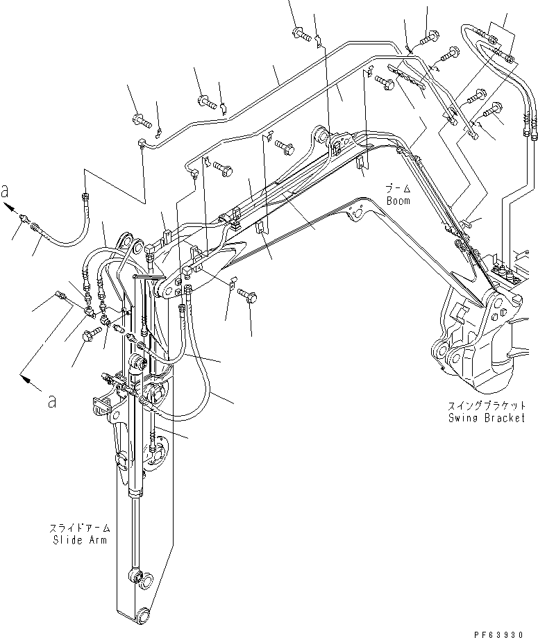 Excavators Komatsu / PC27R-8 S/N 10001-UP(pc27r-8c) / ATTACHMENT PIPING (BOOM AND ARM) (SLIDE ARM SPEC.)(360310 : T1240-01A3)